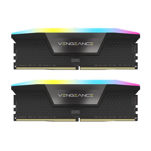 رم کورسیر مدل VENGEANCE RGB Black 32GB dual 5200MHz CL40 DDR5 رم کورسیر مدل VENGEANCE RGB Black 32GB dual 5200MHz CL40 DDR5